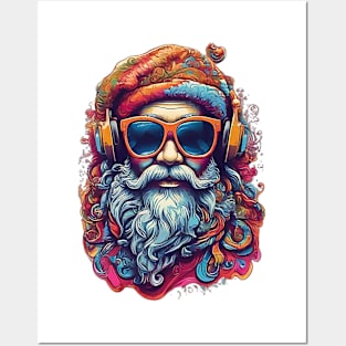 Psychedelic Santa Posters and Art